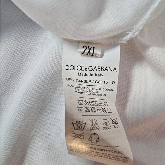 Dolce & Gabbana Black and White Logo Tee - Picture 5 of 8